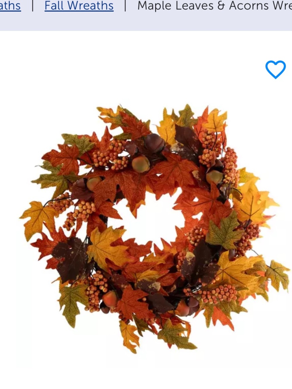 Maple Leaves & Acorns Wreath